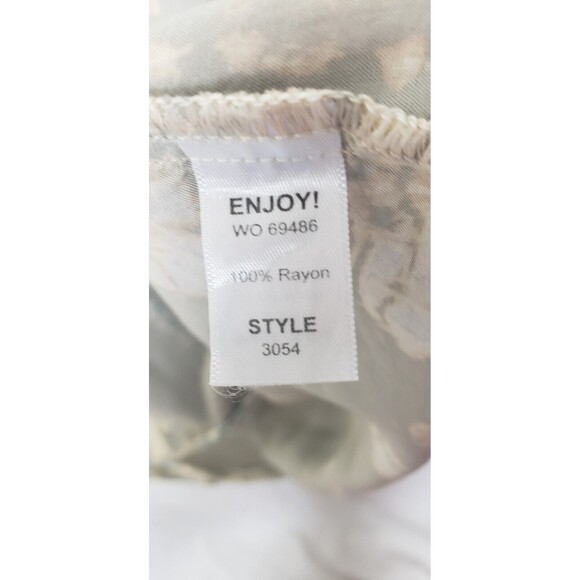 Michael Stars Dress Shift L Green Stone Vertical Geometric Print Beachy Coastal - Picture 6 of 8